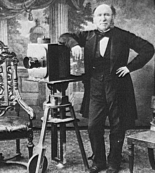 An English photographer in his studio, in the 1850s.