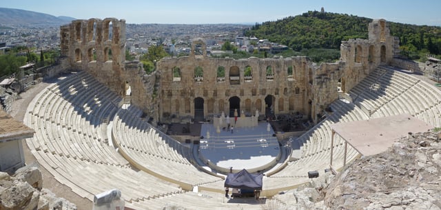 The Odeon of Herodes Atticus in Athens, built in 161 AD