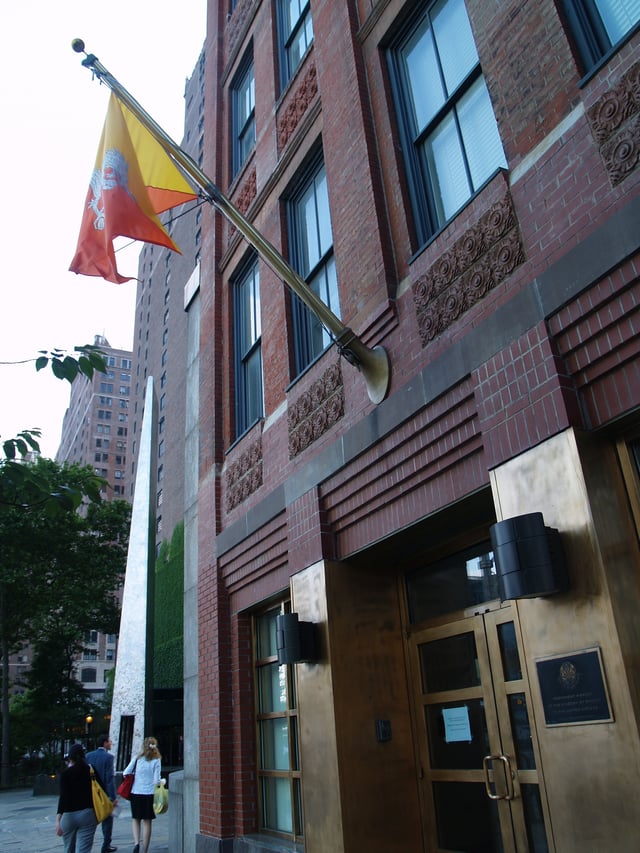 The permanent mission of Bhutan to the United Nations in New York City