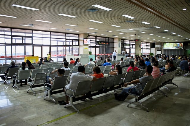 Terminal 1's departure waiting area.