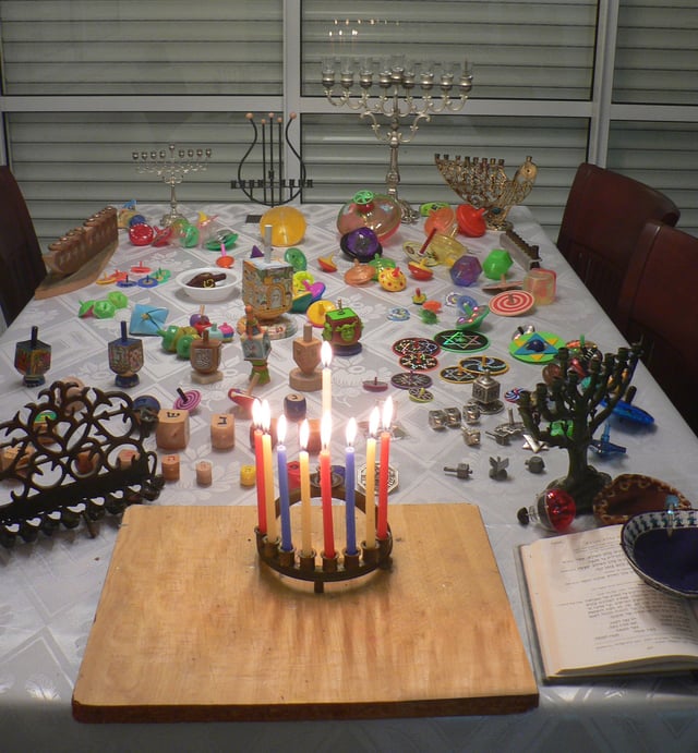 Hanukkah table