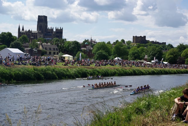 University College Boat Club and Newcastle University racing at Durham Regatta