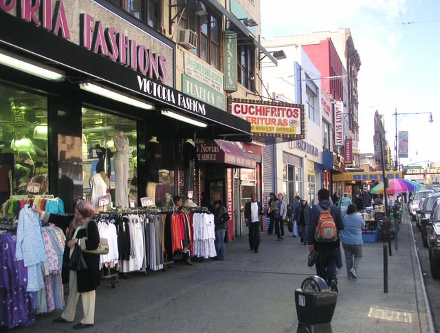Storefronts at Lexington Avenue and 116th Street