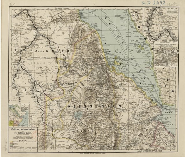 Map of Eritrea in 1896