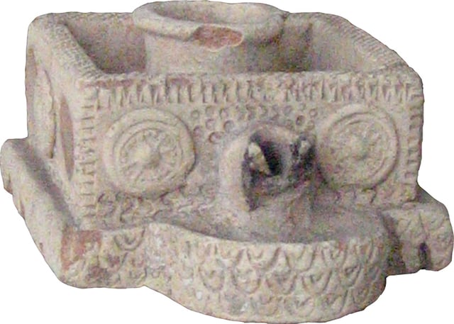 A Parthian ceramic oil lamp, Khūzestān Province, Iran, National Museum of Iran