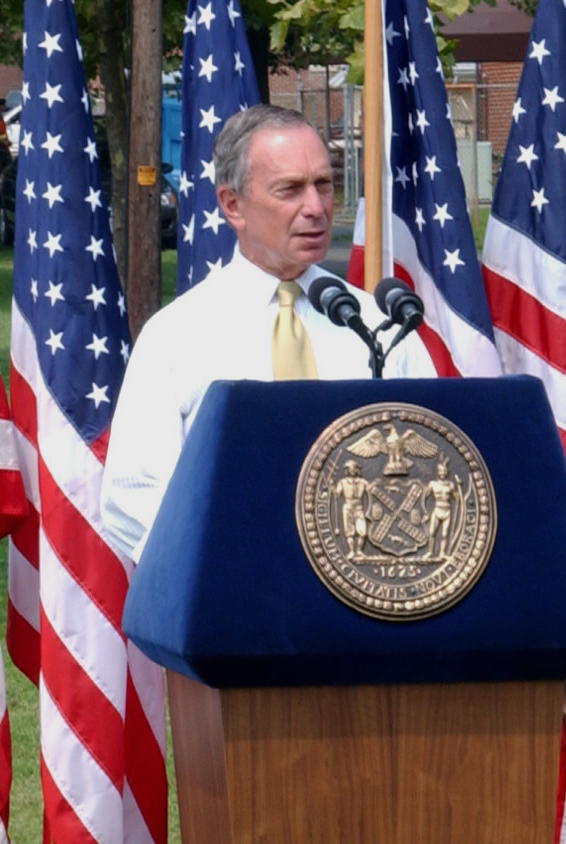 Bloomberg delivering a speech