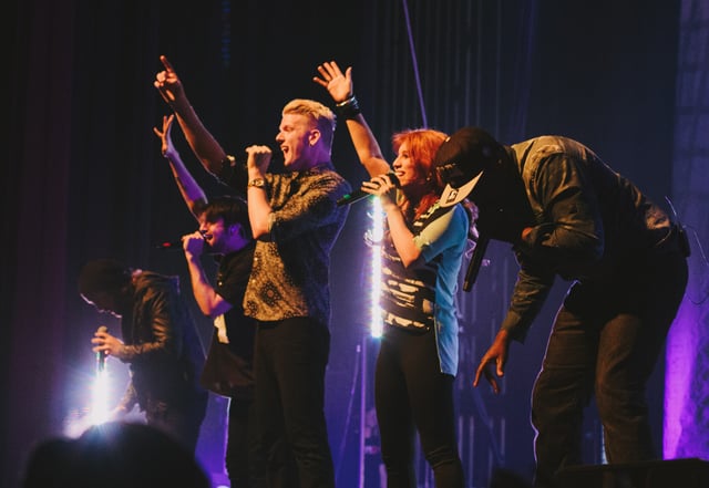 Pentatonix performing in St. Louis, Missouri in 2013.