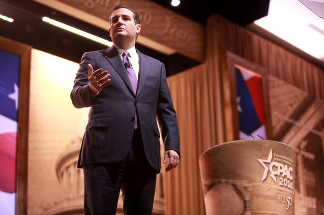 Cruz speaking at the 2014 Conservative Political Action Conference (CPAC) in National Harbor, Maryland