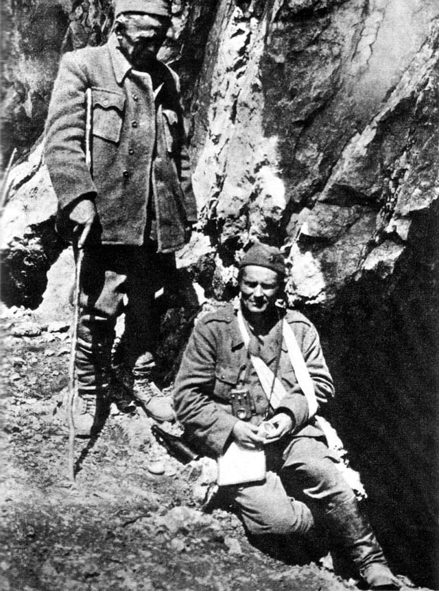 Tito and Ivan Ribar at Sutjeska in 1943