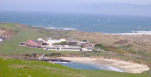Bodega Marine Lab from the south, looking across Horseshoe Cove
