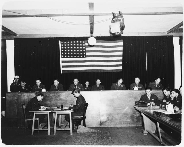 Judicial Bench, Dachau Trials.