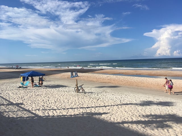 The beach in Daytona Beach near the border with Ormond Beach