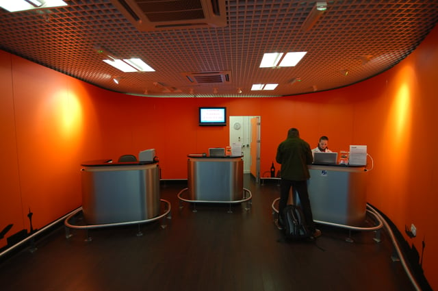 EasyBus ticket office at London Stansted Airport
