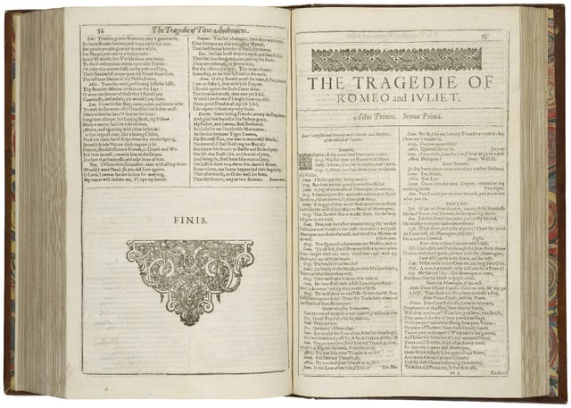 The title page from the First Folio, printed in 1623.
