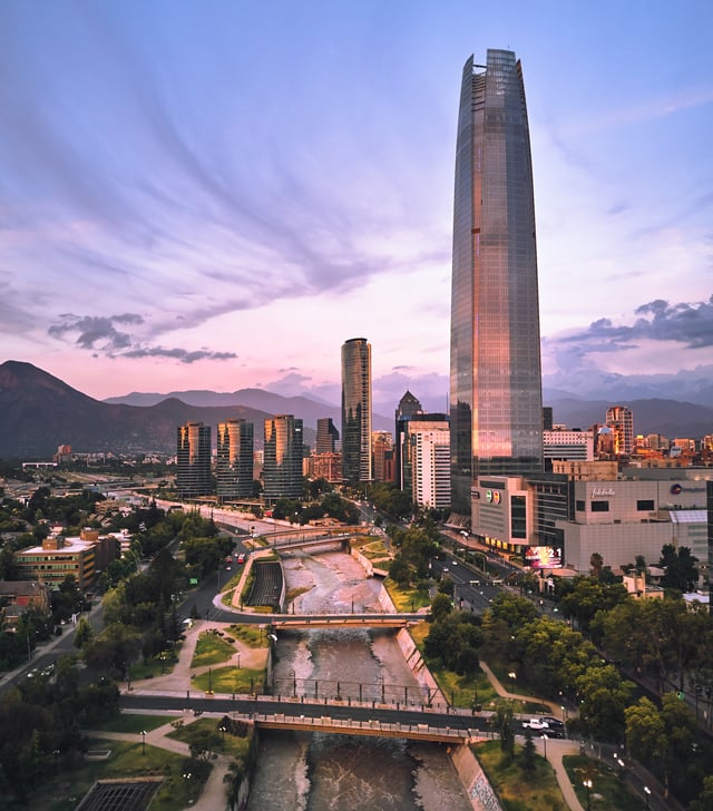 The financial district in Santiago de Chile