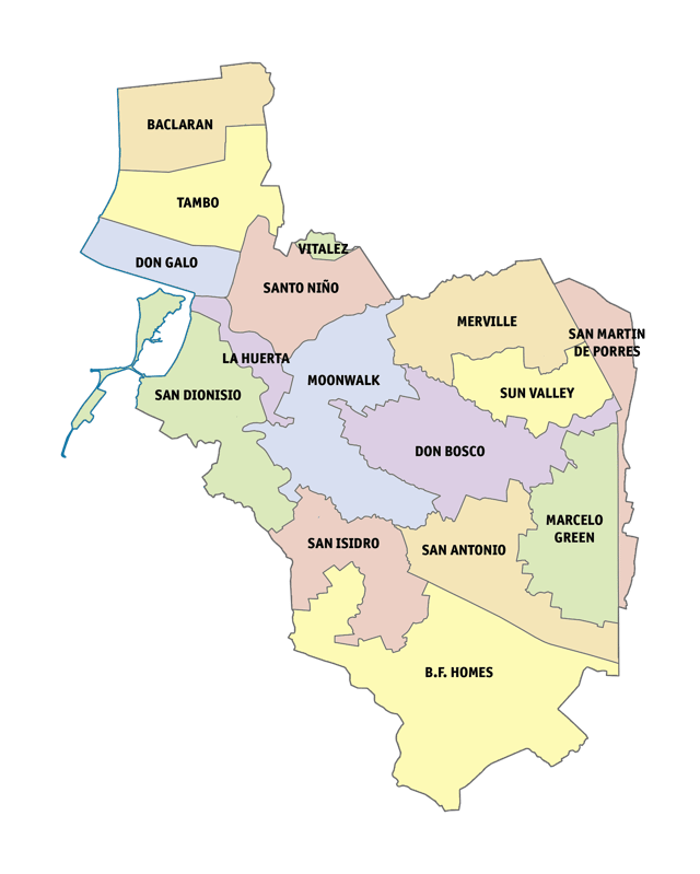 Political map of Parañaque