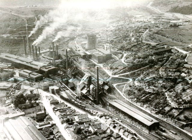 The steel works in 1970