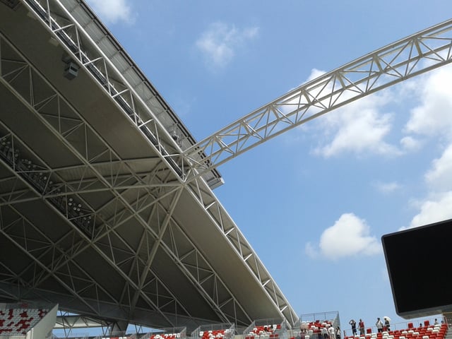 Retractable roof of the stadium