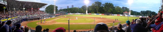 The Québec Capitales play their home game at Stade Canac, a stadium primarily used for baseball.