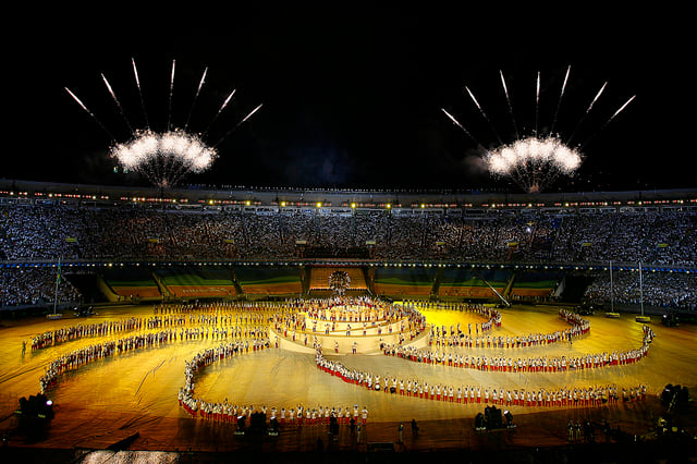 A scene from the opening ceremony of the 2007 Pan American Games