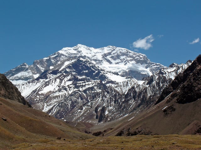 Aconcagua, in Argentina, is the highest peak in the Americas