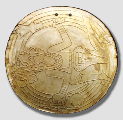 Mississippian-period shell gorget, Castalian Springs, Sumner County