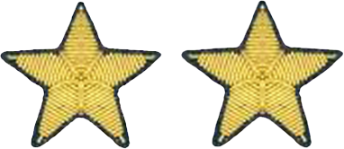 Lieutenant colonel rank insignia of the Confederate army, used during the American Civil War.