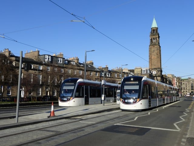 Edinburgh Trams in Shandwick Place