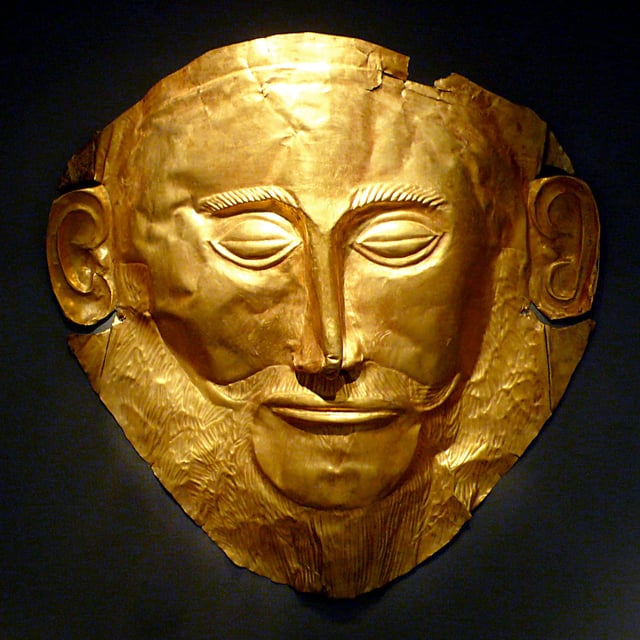 Gold 'Mask of Agamemnon', Greece, 1550 BC