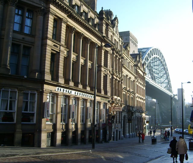 Side, a street in Newcastle near the Tyne Bridge