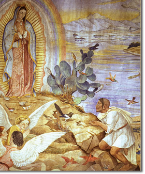 Fernando Leal, Miracles of the Virgin of Guadalupe, Fresco Mexico City