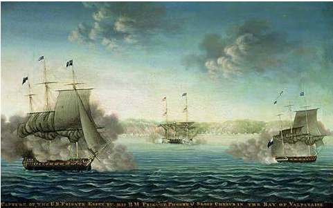 The Battle of Valparaíso ended the American naval threat to British interests in the south Pacific Ocean.