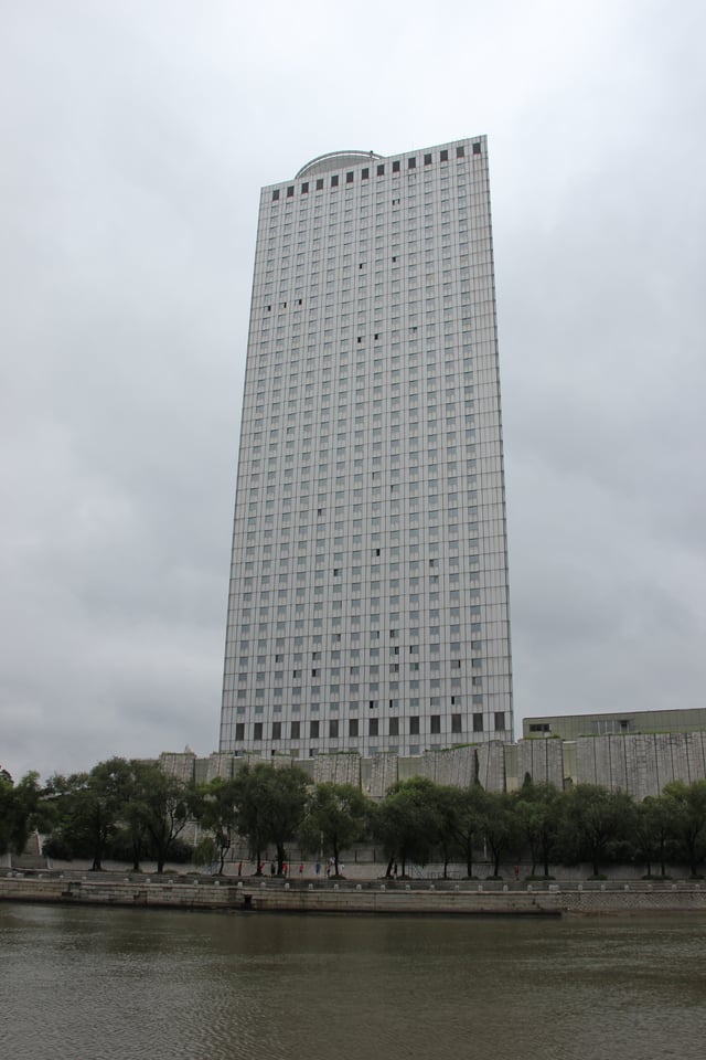 The Yanggakdo International Hotel in Pyongyang, where the alleged attempted theft took place.