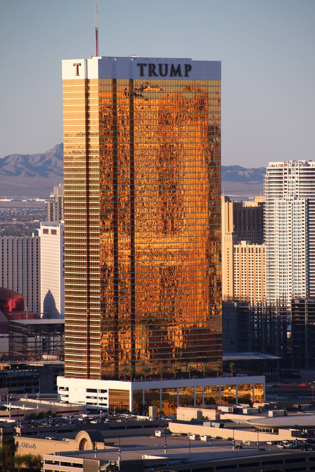 Trump International Hotel Las Vegas, with gold infused glass