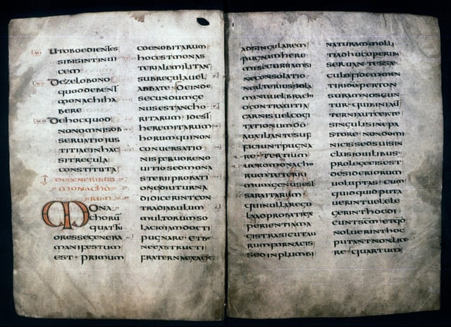 An 8th-century copy of the Rule of St. Benedict