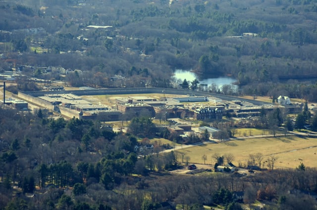 Aerial view of modern compound