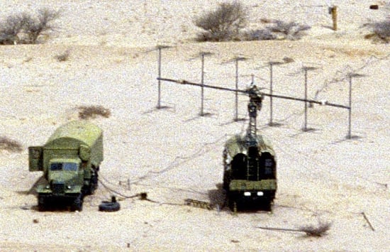 A Spoon Rest A (P-12) early warning radar unit, part of radar installation operated by Somali troops at the Berbera airport