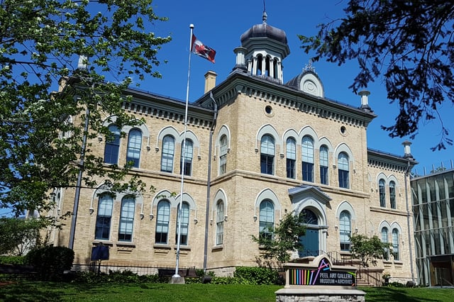 Now an art gallery, the former Peel County Court House was built in 1865–66