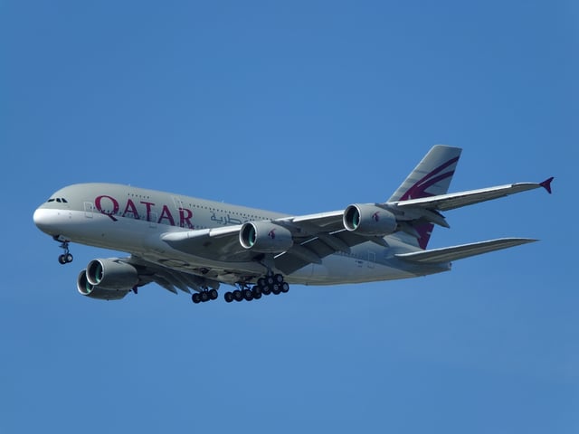 Qatar Airways Airbus A380, Qatar Airways, one of the world's largest airlines, links over 150 international destinations from its base in Doha.