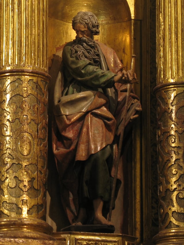 Statue of St. Paul (1606) by Gregorio Fernández