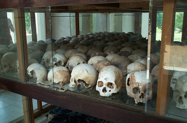 Skulls in the Choeung Ek.