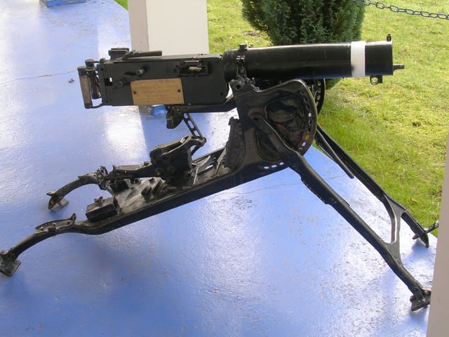 One of the two Maxim machine guns captured at Villiers Faucon