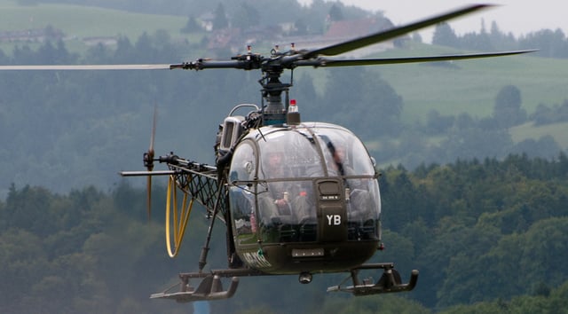 An Alouette II in flight, 2010