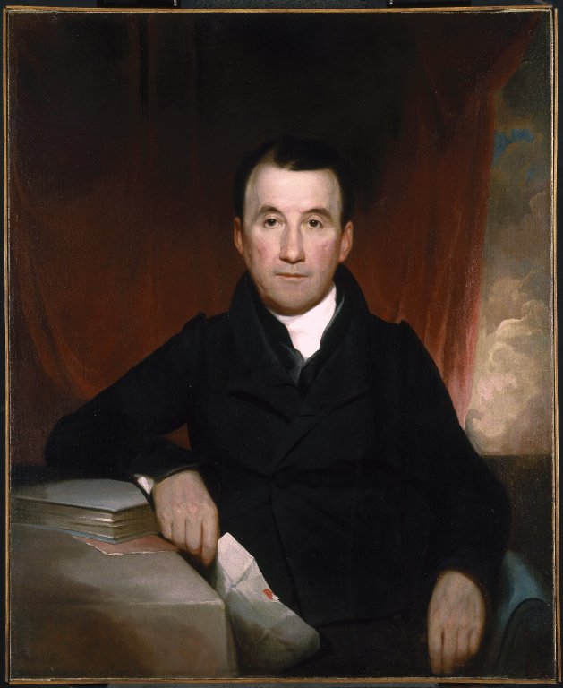 Jonas Platt, New York politician, by Morse. Oil on canvas, 1828, Brooklyn Museum.