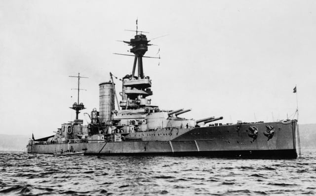 Chile's Almirante Latorre dreadnought in 1921
