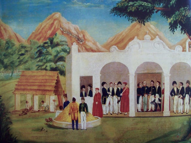 Iturbide meeting Juan O'Donojú in 1821