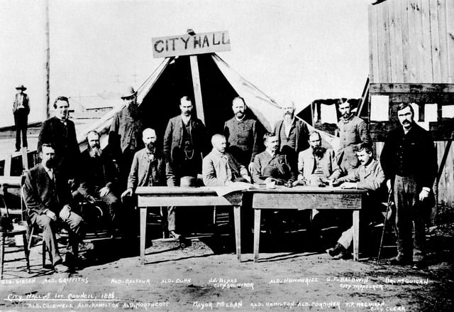 The first Vancouver City Council meeting following the Great Vancouver Fire in 1886