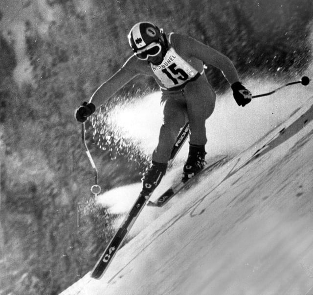 Ski racer Franz Klammer won a gold medal at the 1976 Winter Olympics in Innsbruck.
