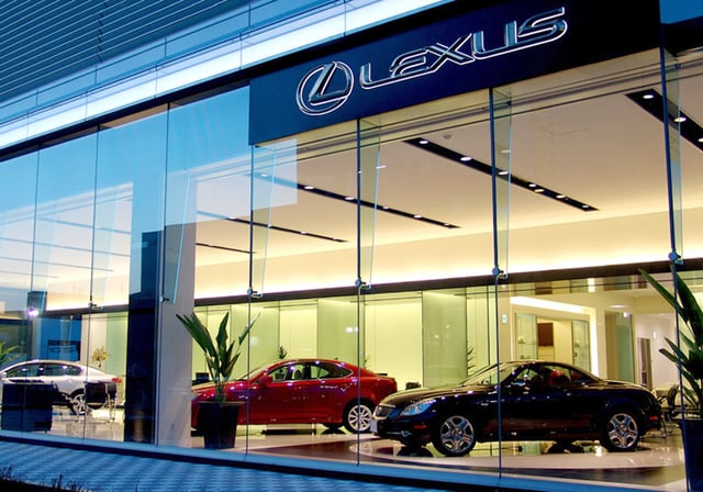 Lexus dealership showroom in Sapporo, Hokkaido, Japan