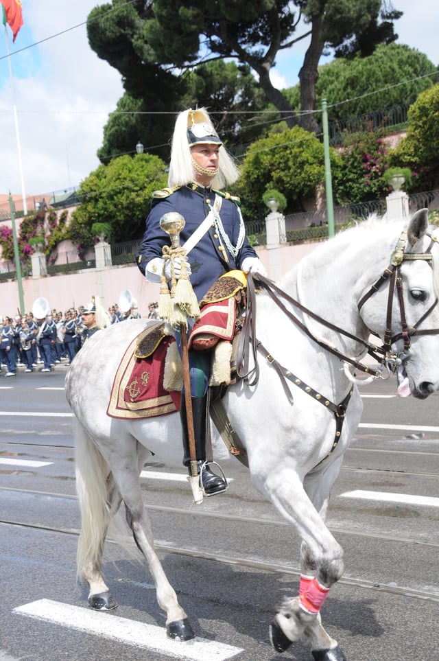 A cavalryman of the National Republican Guard's honor guard